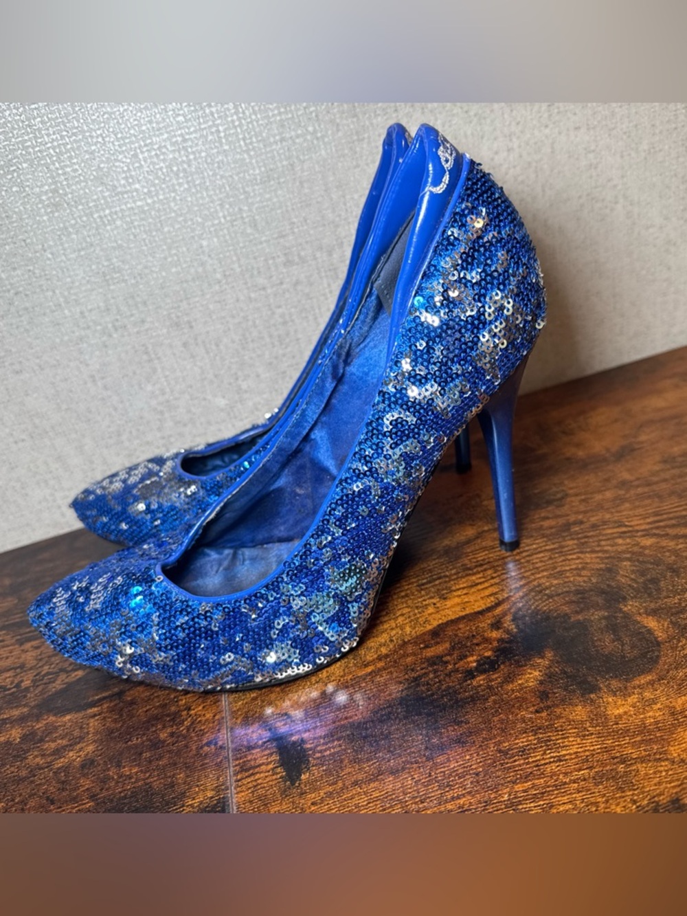 ED HARDY Women's Sequin Pointed-Toe Stiletto Pumps - Blue